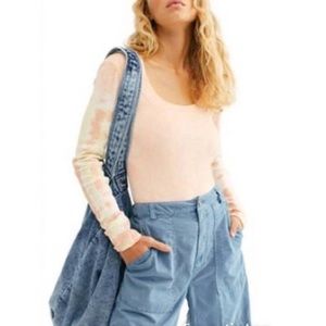 we the free pink tie dye long sleeve tee Big Sur thermal